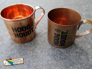 Koperen bekers bedrukken met logo